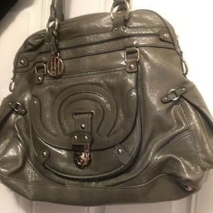 Hayden Harnett grey patent Trophy bag, GUC